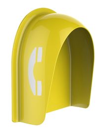 Column Mouting Acoustic Phone Booth Impact Resistant Acoustic Telephone Hood Pillar