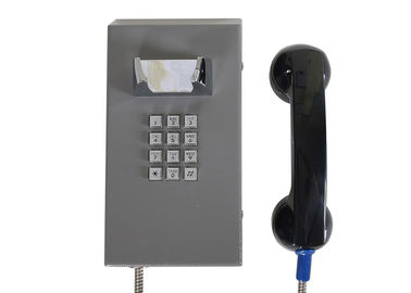 Grey Corrosion Resistance Vandal Proof Telephone With ABS Material Handset