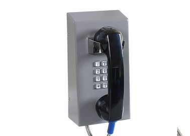 Cold Rolled Steel Prison Visitation Phone , Jail Telephone ABS Material With Armored Cord