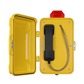Sarı Endüstriyel Analog Telefon / Hava Koşullarına Dayanıklı Analog Telefonlu Uyarı Lambası