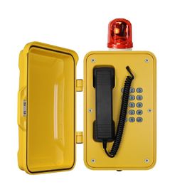 İyi bir fiyat. Uyarı Işığıyla Ağır Görevli Endüstriyel Dış Hava Duruma Dayanıklı Telefonlar çevrimiçi