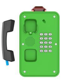 İyi bir fiyat. Yeşil Endüstriyel Weatherproof Telefon, Tünel / Deniz Su Geçirmez İnterkom çevrimiçi