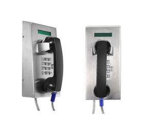 LCD Ekranlı Paslanmaz Çelik Suya Dayanıklı Endüstriyel Analog Telefon