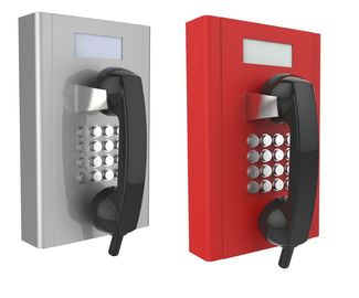 İyi bir fiyat. Özelleştirilmiş Gri Veya Kırmızı Ağır Hizmet Tipi Analog / SIP Telefonlu LCD Ekranlı çevrimiçi