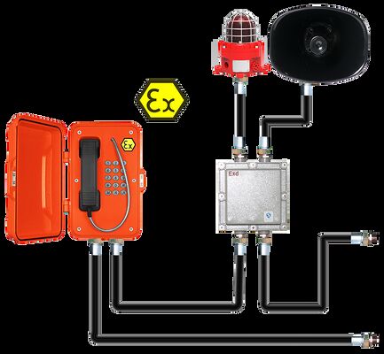 İyi bir fiyat. IP67 85dbA Tehlikeli Endüstriyel Çevreler için Ölçme Alüminyumlu Yangın Engelli Telefon çevrimiçi