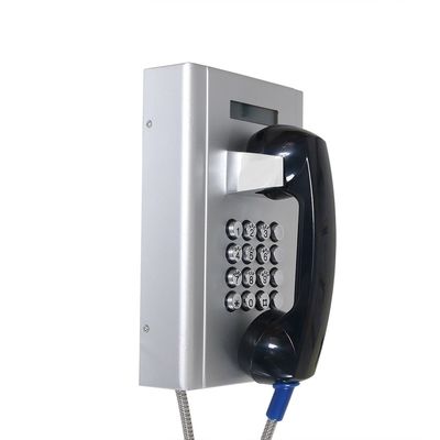DC12V POE VoIP Hapishanesi Vandal Korumalı Telefon SIP GSM LCD Ekran